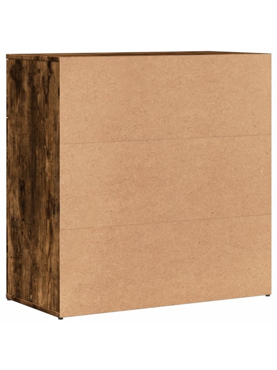 Příborníky 2 ks kouřový dub 79 x 38 x 80 cm kompozitní dřevo
