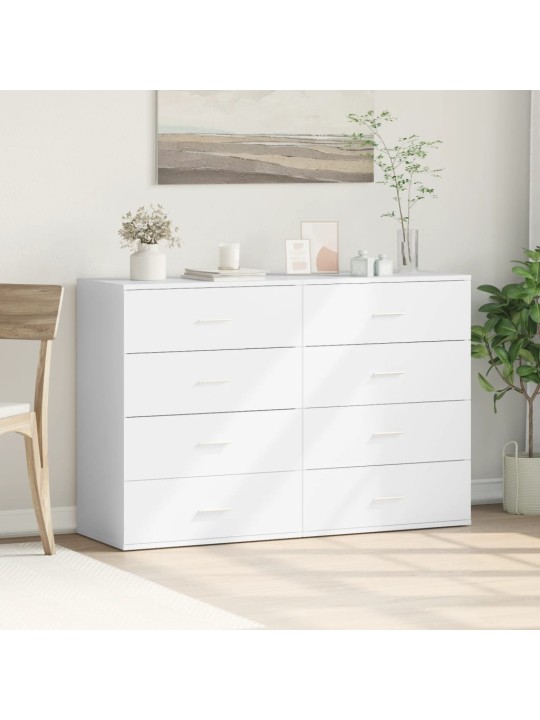 Příborníky 2 ks bílé 60 x 39 x 80 cm kompozitní dřevo