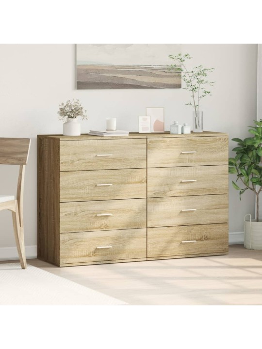 Příborníky 2 ks dub sonoma 60 x 39 x 80 cm kompozitní dřevo