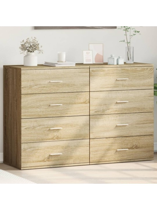 Příborníky 2 ks dub sonoma 60 x 39 x 80 cm kompozitní dřevo