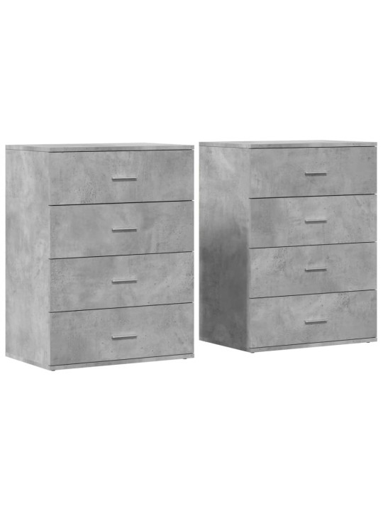 Příborníky 2 ks betonově šedé 60 x 39 x 80 cm kompozitní dřevo