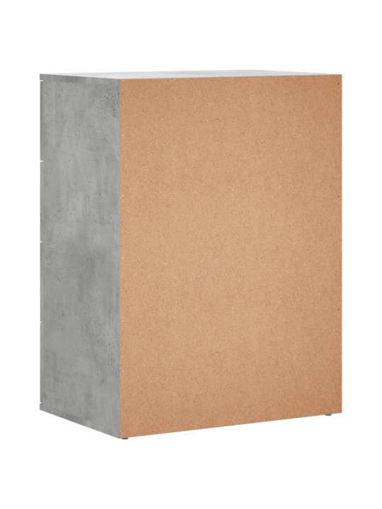 Příborníky 2 ks betonově šedé 60 x 39 x 80 cm kompozitní dřevo