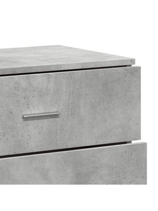 Příborníky 2 ks betonově šedé 60 x 39 x 80 cm kompozitní dřevo