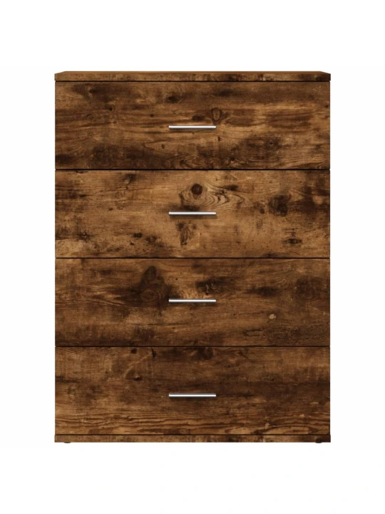 Příborníky 2 ks kouřový dub 60 x 39 x 80 cm kompozitní dřevo
