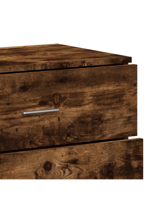 Příborníky 2 ks kouřový dub 60 x 39 x 80 cm kompozitní dřevo