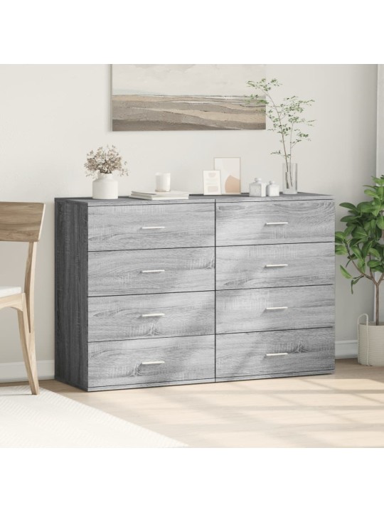 Příborníky 2 ks šedé sonoma 60 x 39 x 80 cm kompozitní dřevo