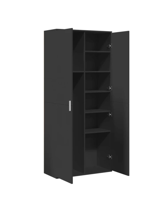 Skříň highboard černá 80 x 35 x 180 cm kompozitní dřevo