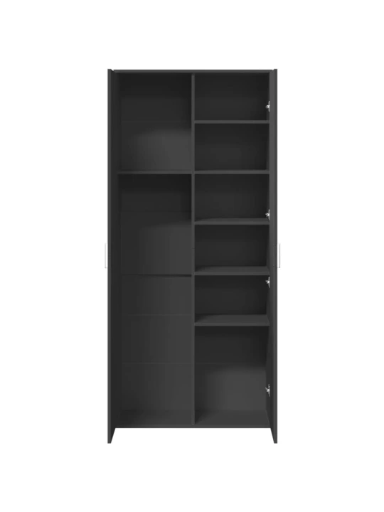 Skříň highboard černá 80 x 35 x 180 cm kompozitní dřevo