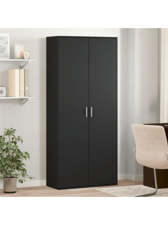 Skříň highboard černá 80 x 35 x 180 cm kompozitní dřevo