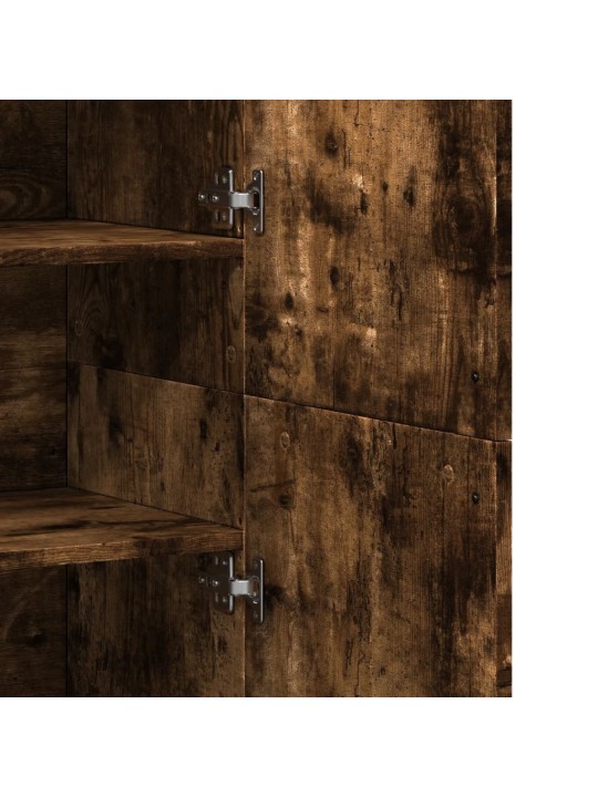 Skříň highboard kouřový dub 80 x 35 x 180 cm kompozitní dřevo