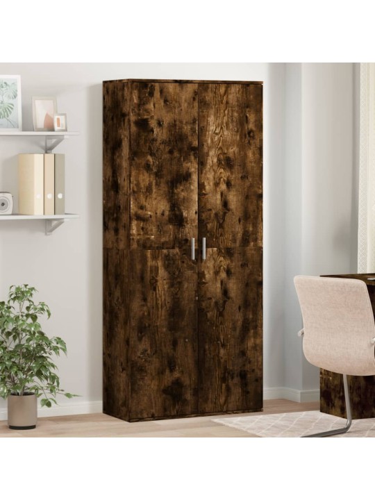 Skříň highboard kouřový dub 80 x 35 x 180 cm kompozitní dřevo