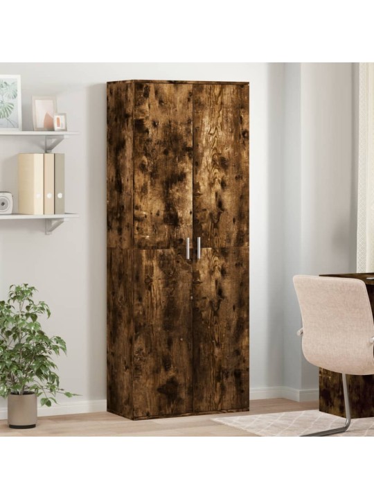 Skříň highboard kouřový dub 70 x 35 x 180 cm kompozitní dřevo