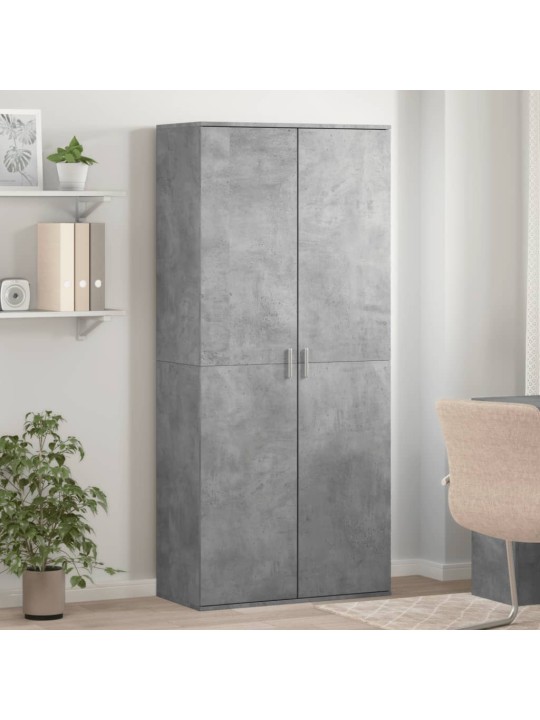 Botník betonově šedý 80 x 39 x 178 cm kompozitní dřevo