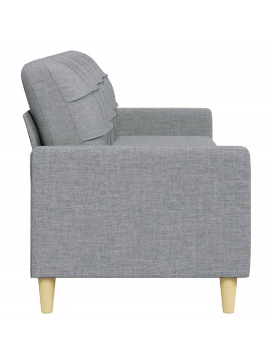 3místná pohovka světle šedá 210 cm textil
