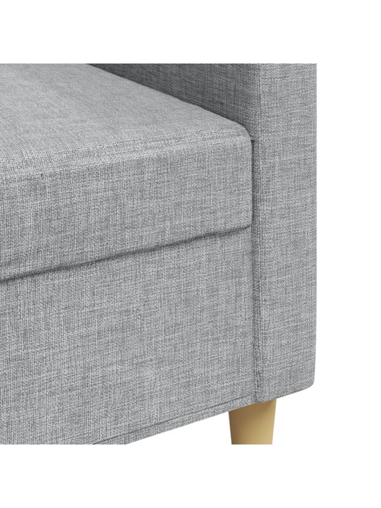 3místná pohovka světle šedá 210 cm textil