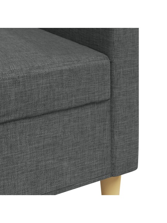 3místná pohovka tmavě šedá 210 cm textil