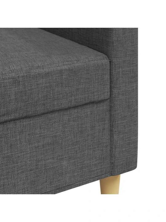 3místná pohovka tmavě šedá 210 cm textil