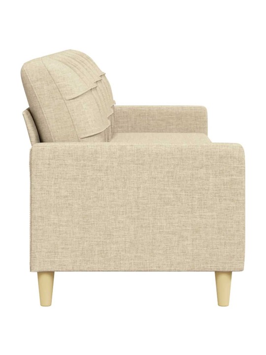 3místná pohovka krémová 210 cm textil