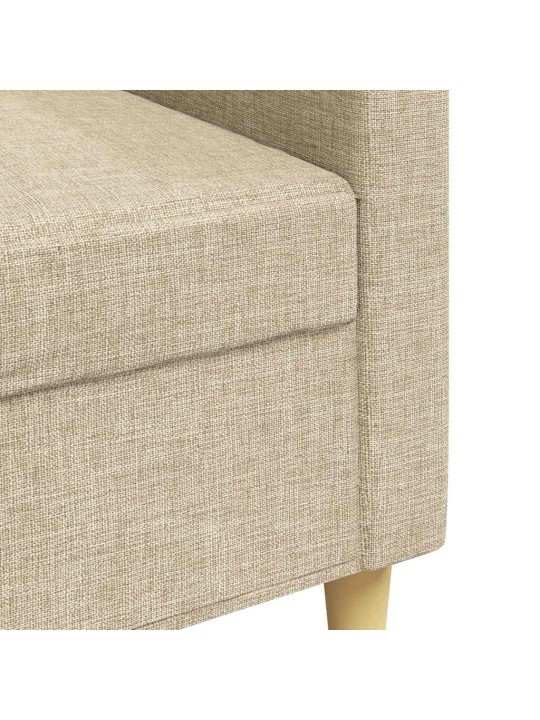 3místná pohovka krémová 210 cm textil