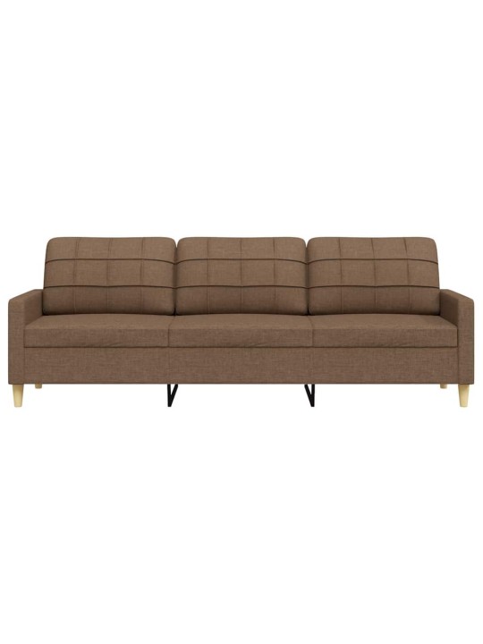 3místná pohovka hnědá 210 cm textil