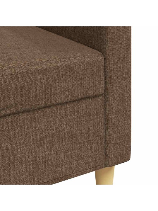 3místná pohovka hnědá 210 cm textil