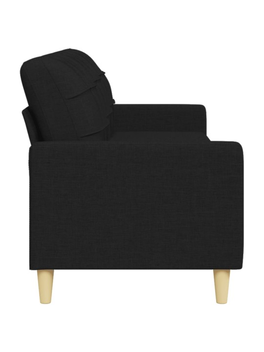 3místná pohovka černá 210 cm textil