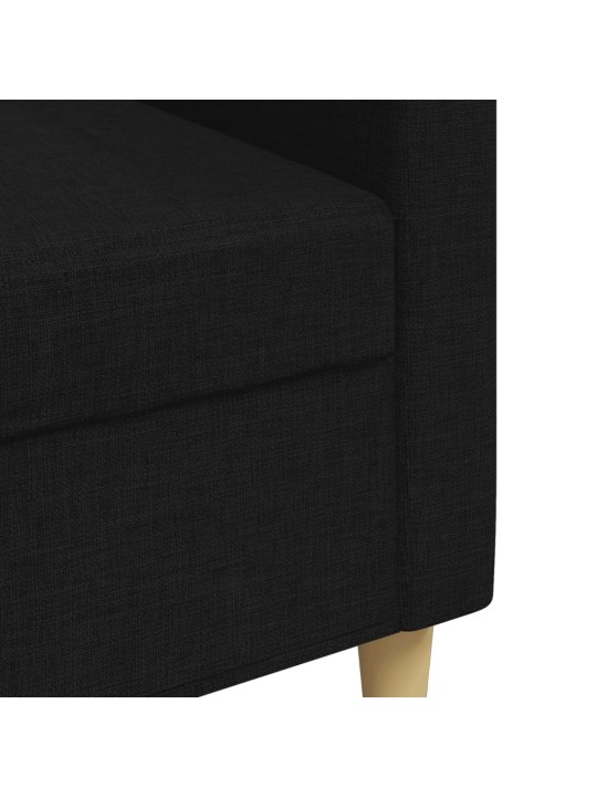 3místná pohovka černá 210 cm textil
