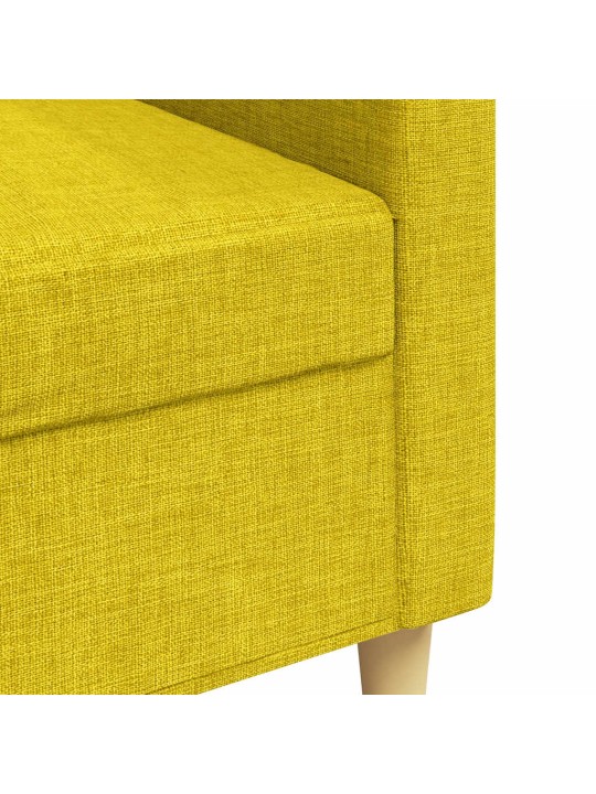 3místná pohovka světle žlutá 210 cm textil