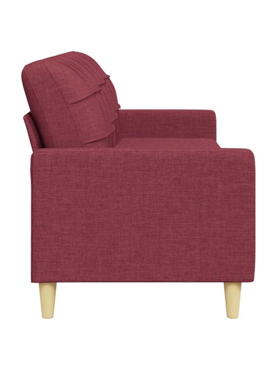 3místná pohovka vínová 210 cm textil