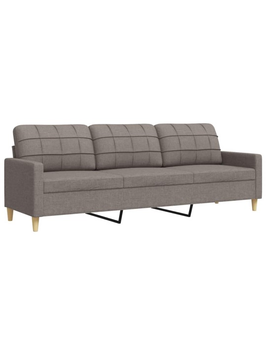 3místná pohovka taupe 210 cm textil
