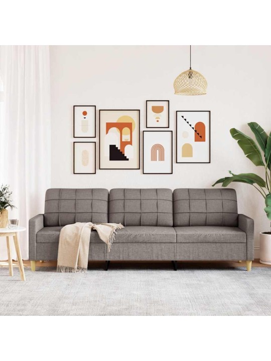 3místná pohovka taupe 210 cm textil