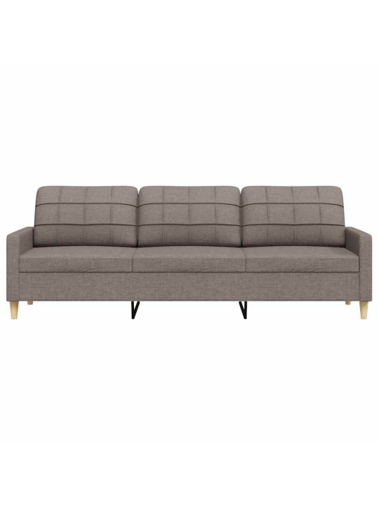 3místná pohovka taupe 210 cm textil