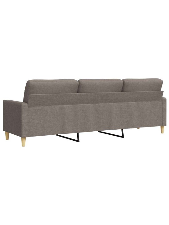 3místná pohovka taupe 210 cm textil