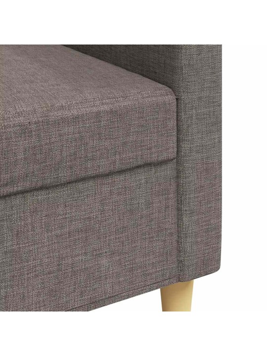 3místná pohovka taupe 210 cm textil