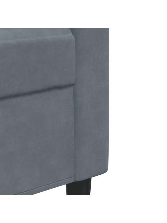 Křeslo tmavě šedé 60 cm samet