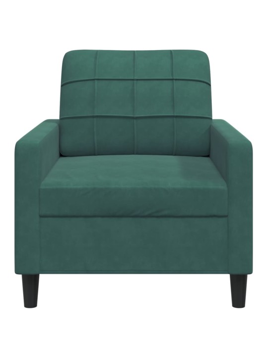 Křeslo tmavě zelené 60 cm samet