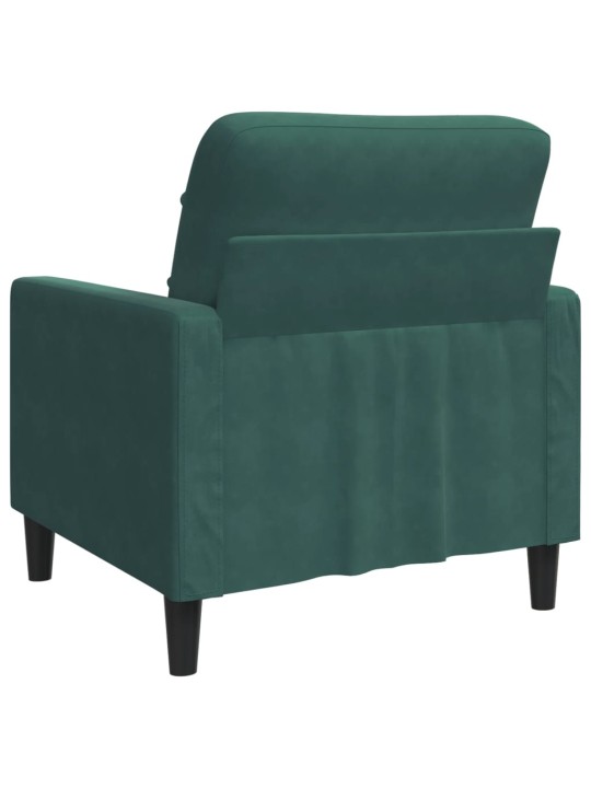 Křeslo tmavě zelené 60 cm samet