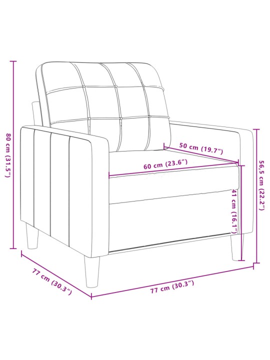 Křeslo vínové 60 cm samet
