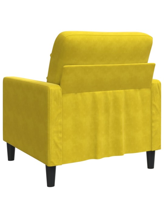 Křeslo žluté 60 cm samet