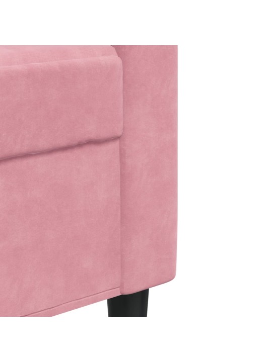 2místná pohovka růžová 120 cm samet