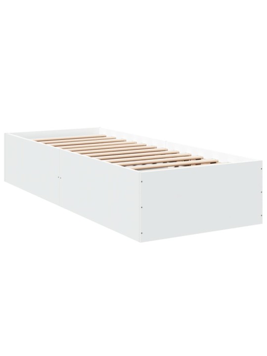 Rám postele bílý 75 x 190 cm kompozitní dřevo