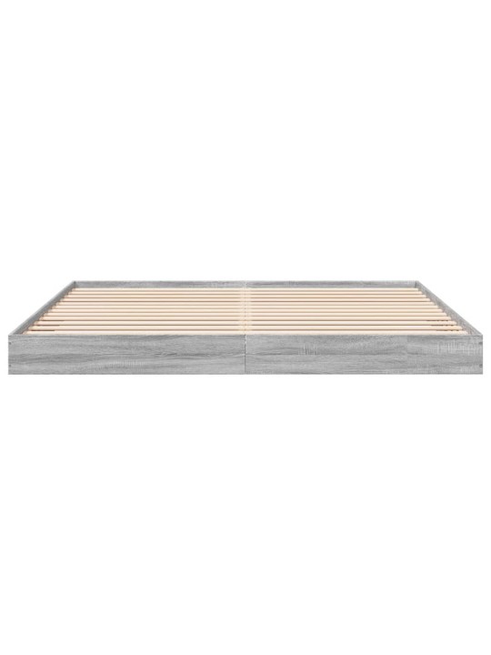 Rám postele šedý sonoma 200 x 200 cm kompozitní dřevo