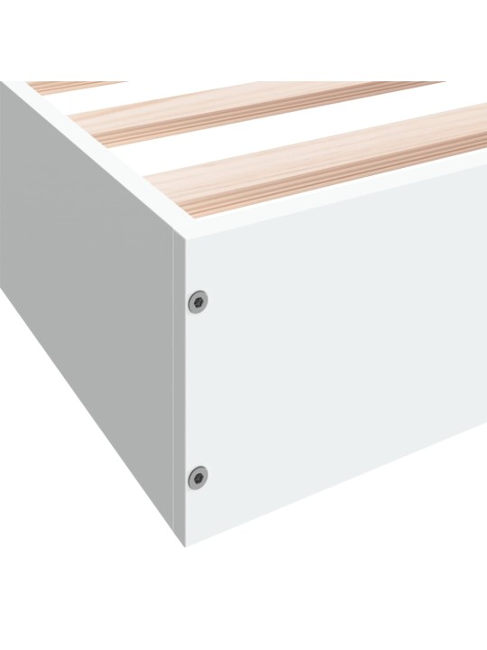 Rám postele bílý 100 x 200 cm kompozitní dřevo
