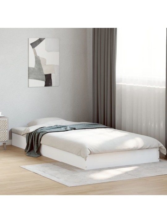 Rám postele bílý 100 x 200 cm kompozitní dřevo