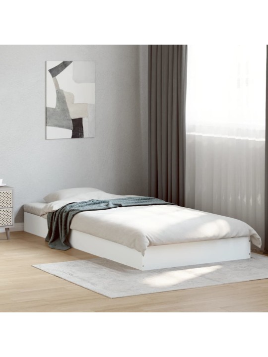 Rám postele bílý 90 x 200 cm kompozitní dřevo