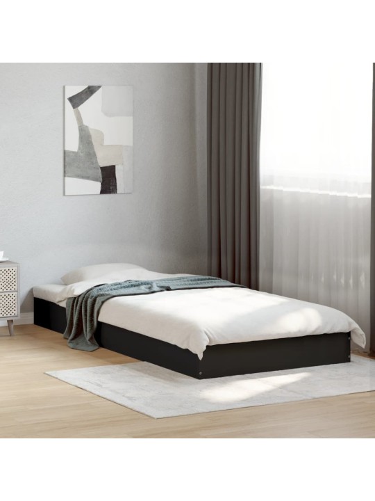 Rám postele černý 90 x 200 cm kompozitní dřevo