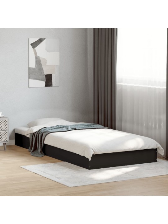 Rám postele černý 75 x 190 cm kompozitní dřevo