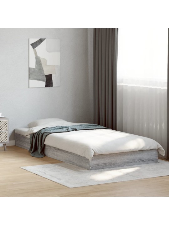 Rám postele šedý sonoma 75 x 190 cm kompozitní dřevo