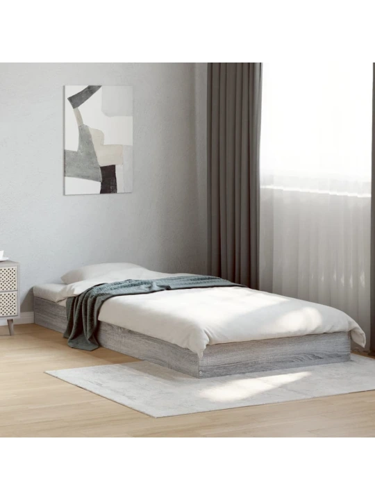 Rám postele šedý sonoma 75 x 190 cm kompozitní dřevo