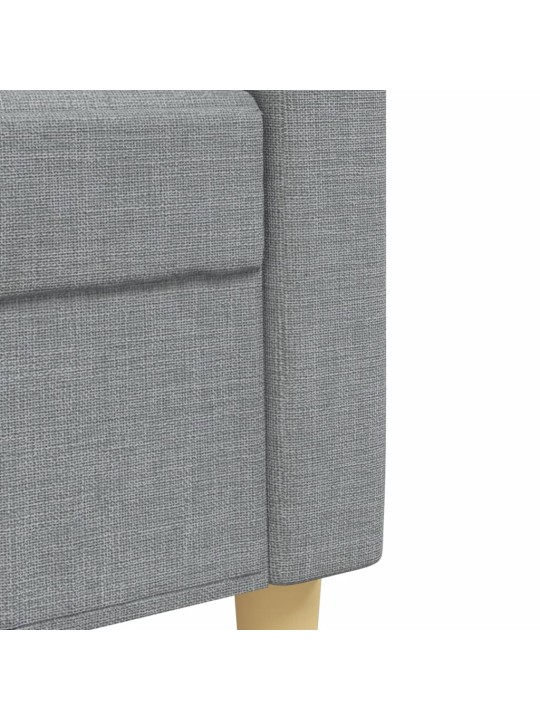 3dílná sedací souprava světle šedá textil